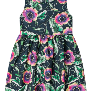 Dark Floral Dress for Girls