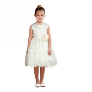 Crayon Flower Girl Dress 982 Ivory- 2 to 10 Years