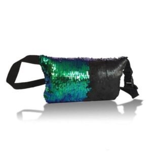 Sequin Mermaid Glitter Waist Bag (Green/Black)