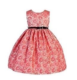 Coral Rose Garden Girl Dress